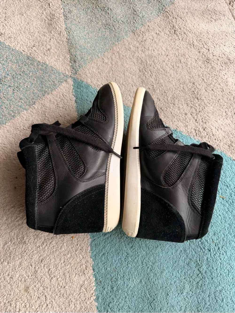 Michael Kors Women Black and White Lace-Up Sneakers